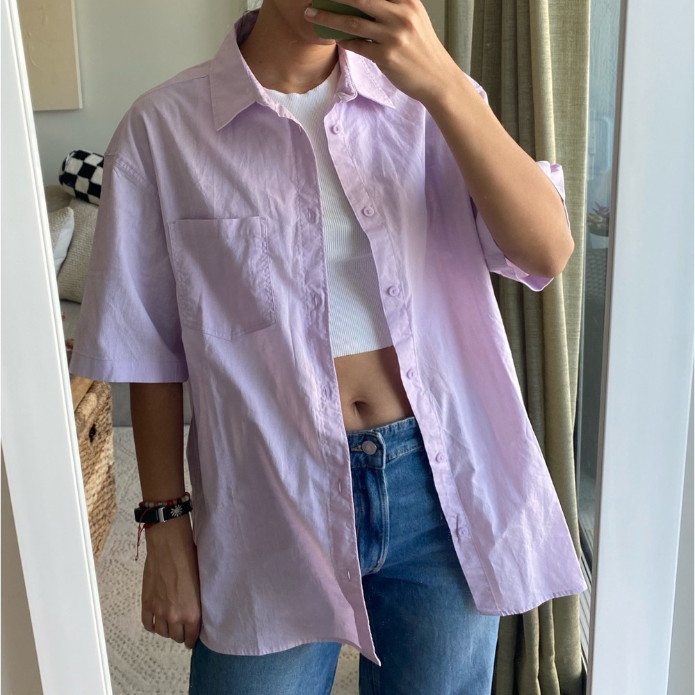 Light Purple short-sleeved shirt